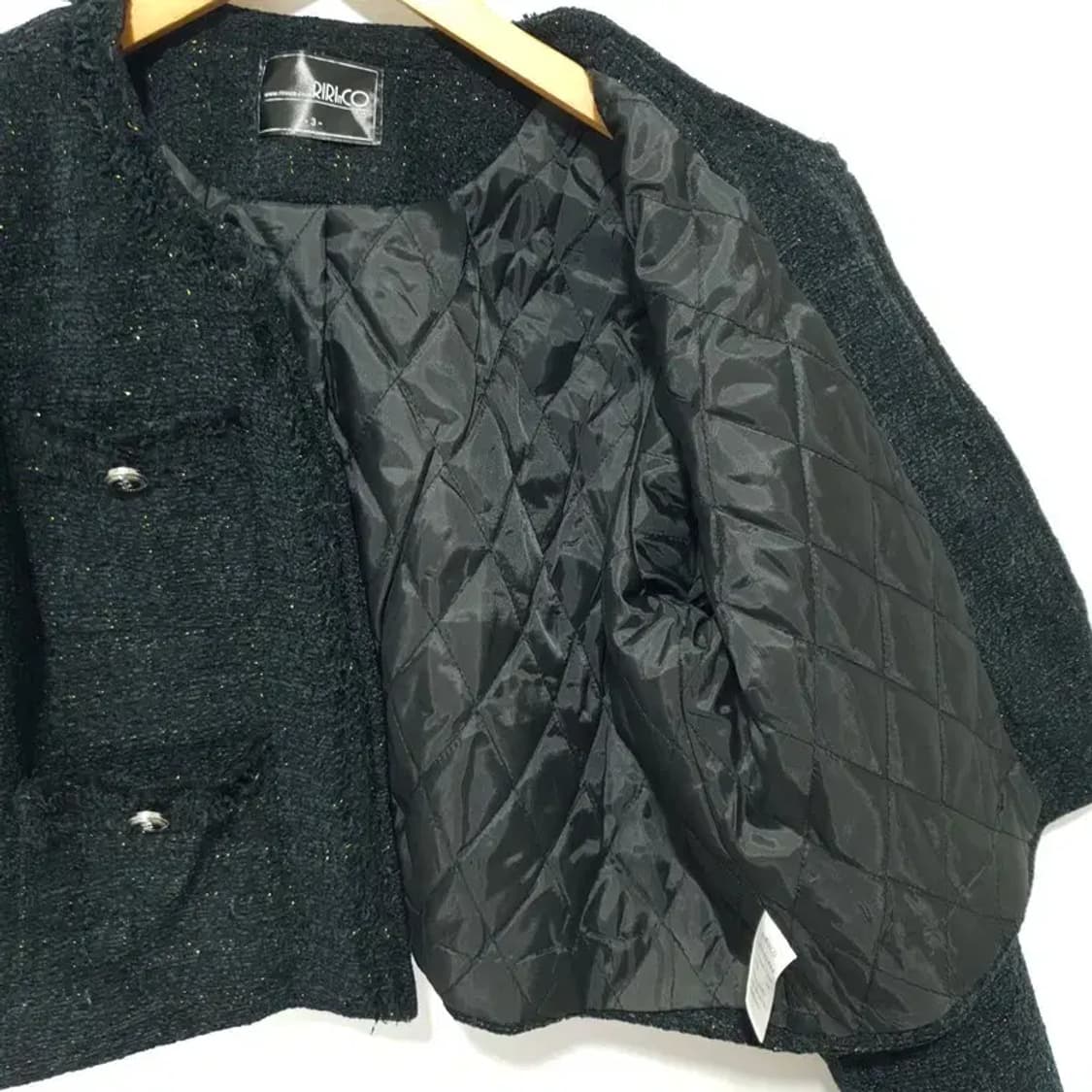 리리앤코 트위드 논버튼 누빔 자켓 3_M1041 상품이미지6