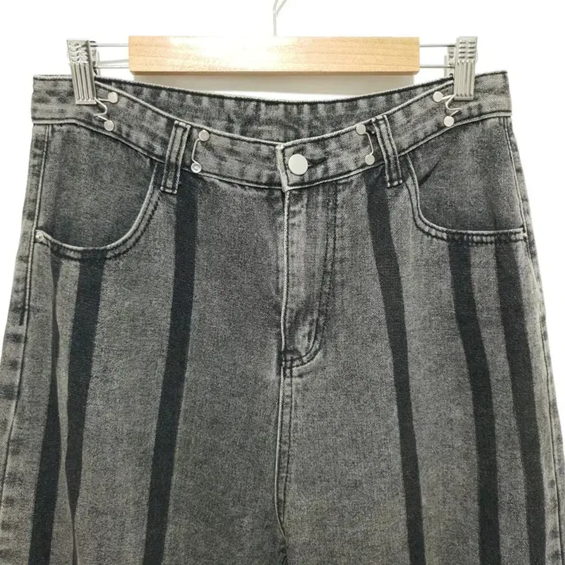 여성 스트라이프 워싱 데님 팬츠 M 27_M1047 상품이미지2