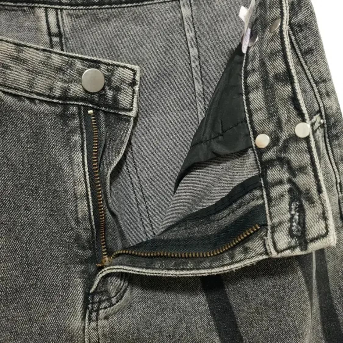 여성 스트라이프 워싱 데님 팬츠 M 27_M1047 상품이미지6