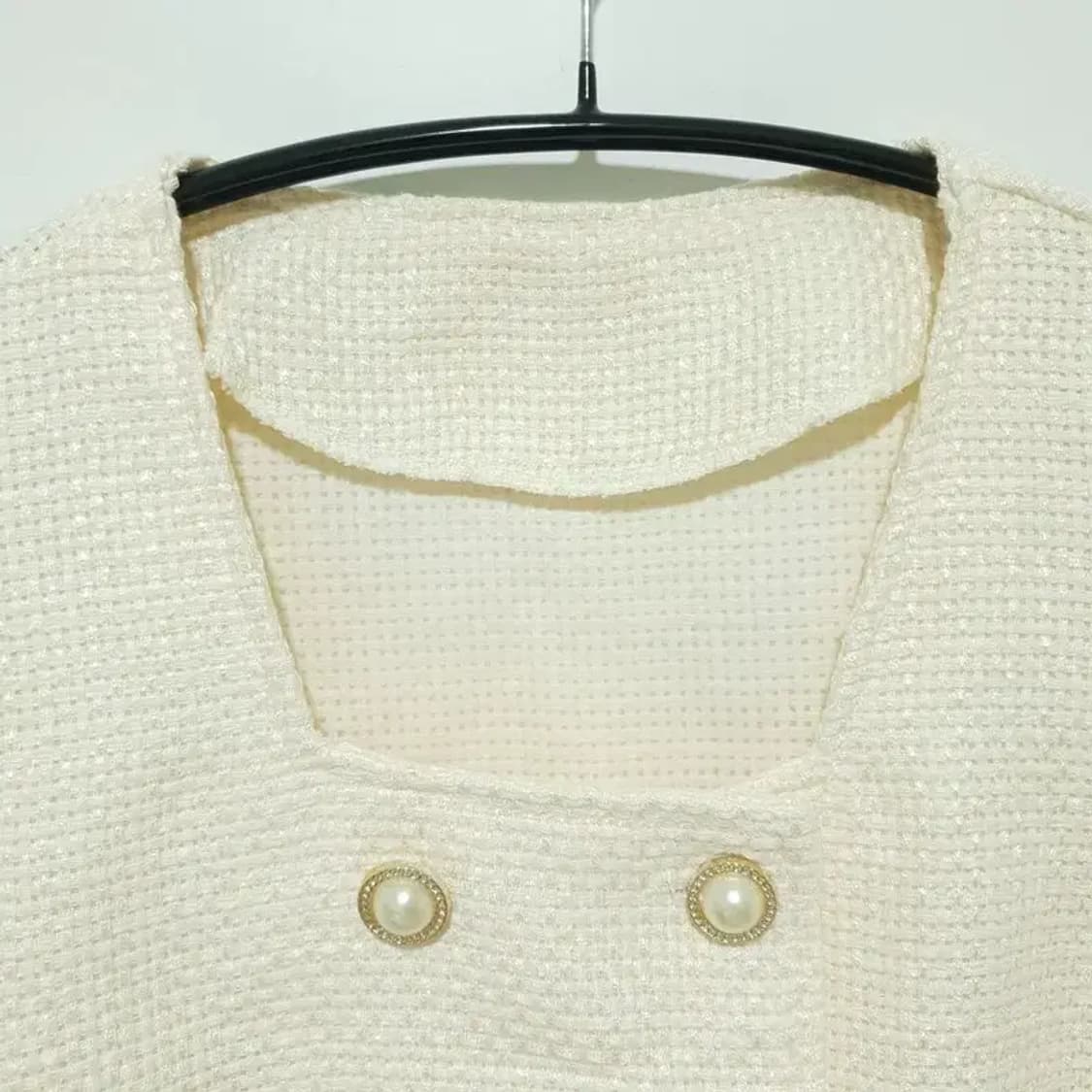 퍼프소매 크롭 트위드 자켓 F_S1053 상품이미지2