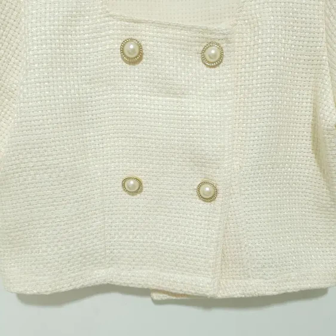 퍼프소매 크롭 트위드 자켓 F_S1053 상품이미지3