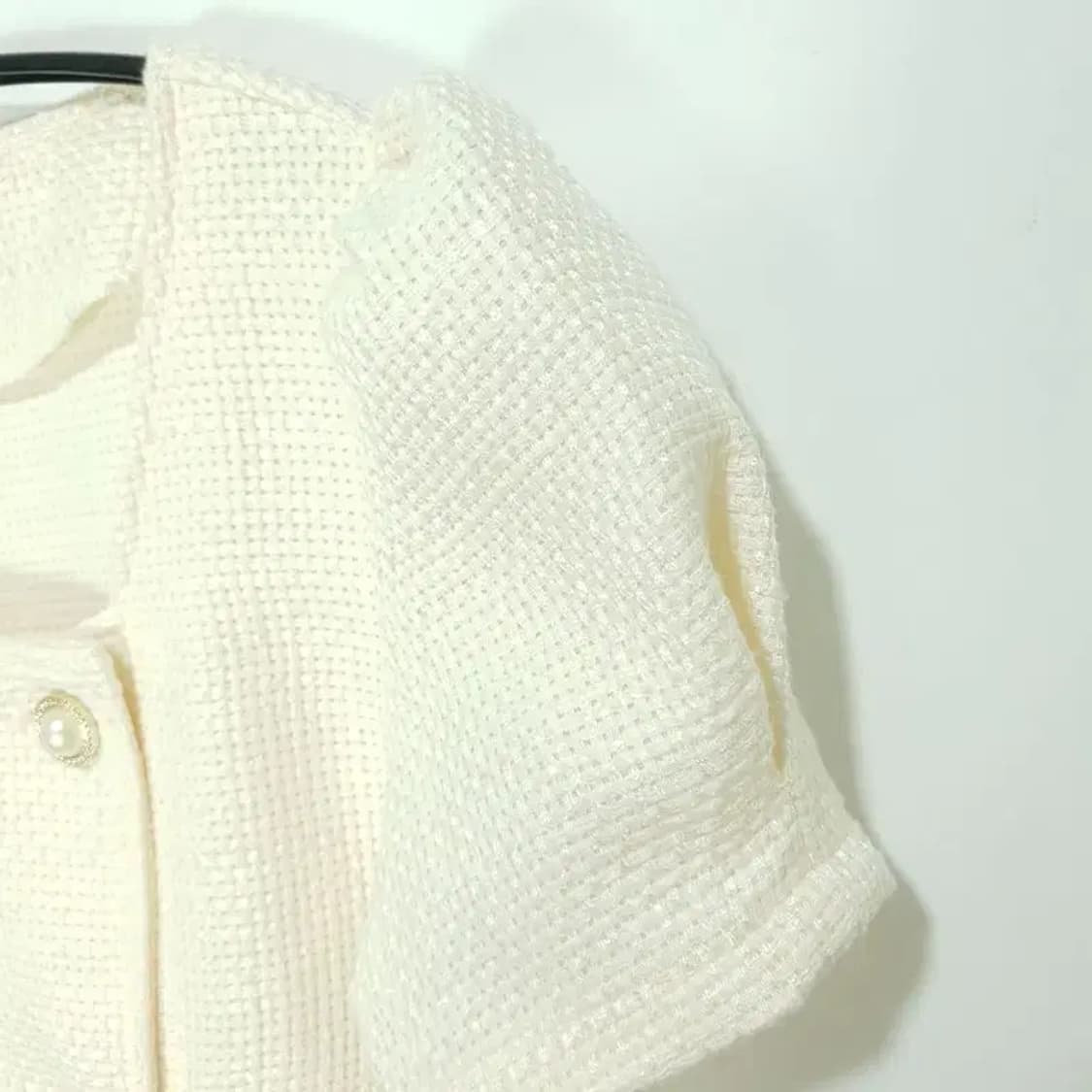 퍼프소매 크롭 트위드 자켓 F_S1053 상품이미지4