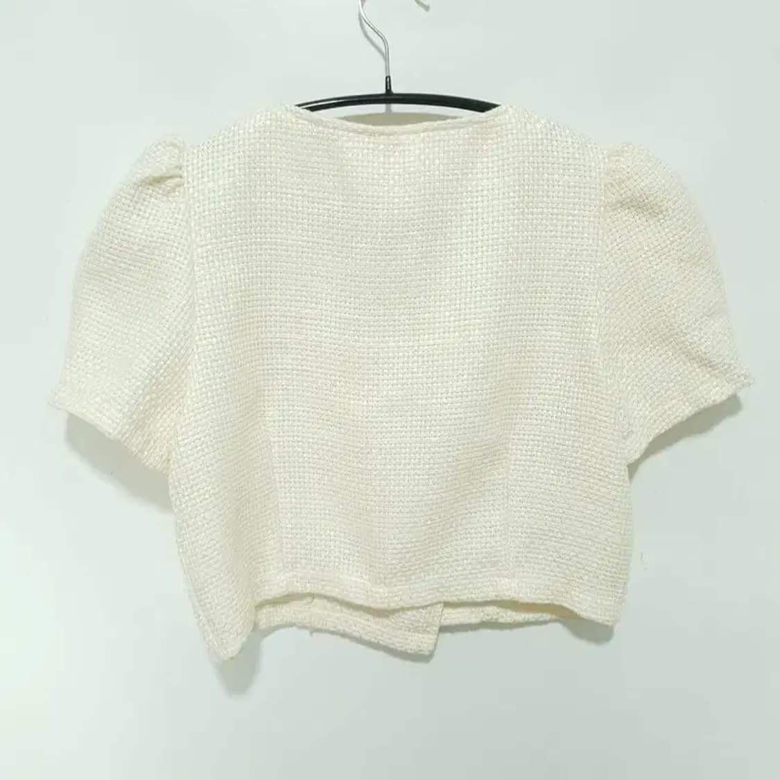 퍼프소매 크롭 트위드 자켓 F_S1053 상품이미지5