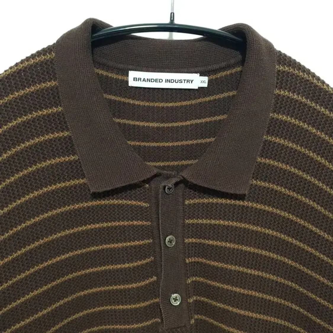 브랜디드 스트라이프 반팔 니트  XXL_S1064 상품이미지2