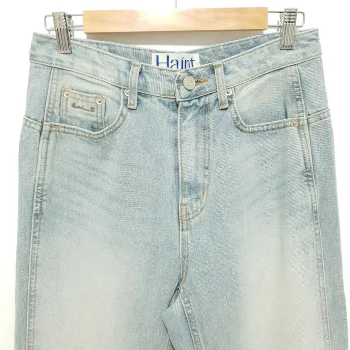 헤인트 여성 더블 스티치 롱 와디드 데님 팬츠 71 M_M1065 상품이미지2