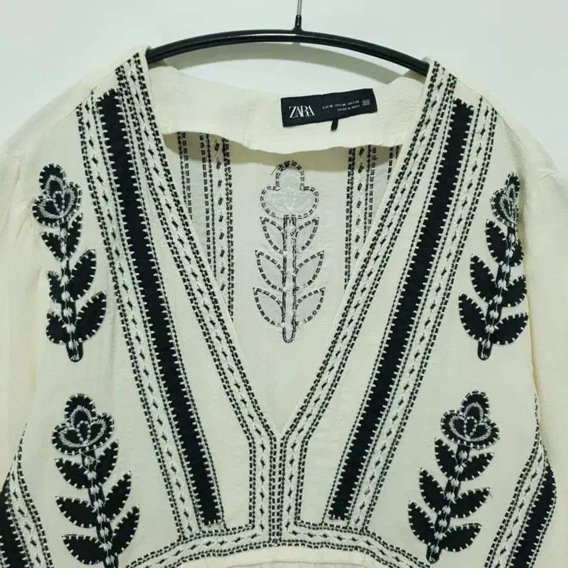 자라 브이넥 에스닉 원피스 M_M1095 상품이미지2