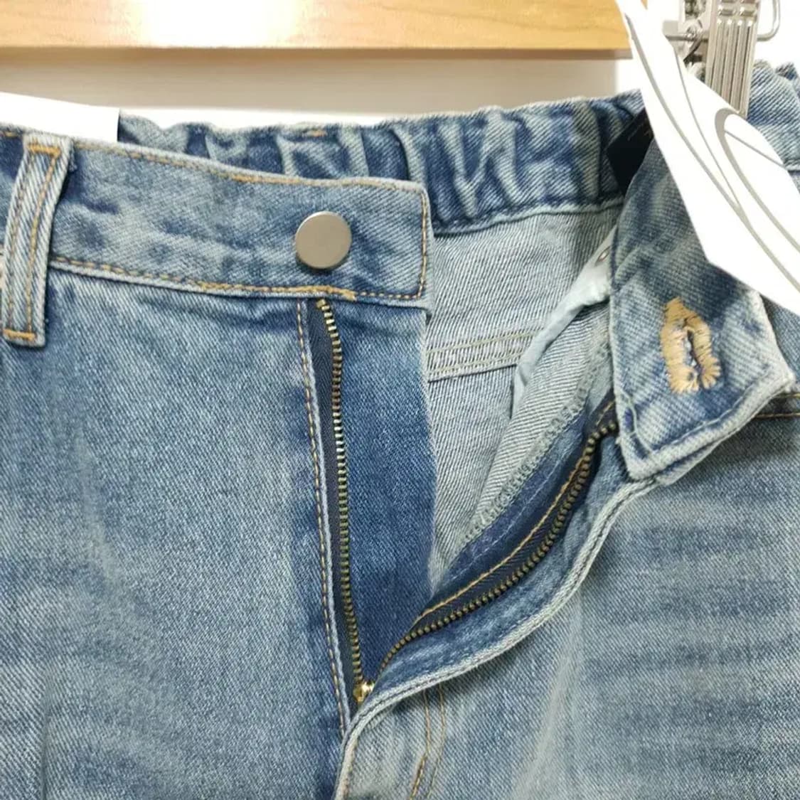 느낌표 부츠컷 뒷밴딩 데님 팬츠 L_M1104 상품이미지6