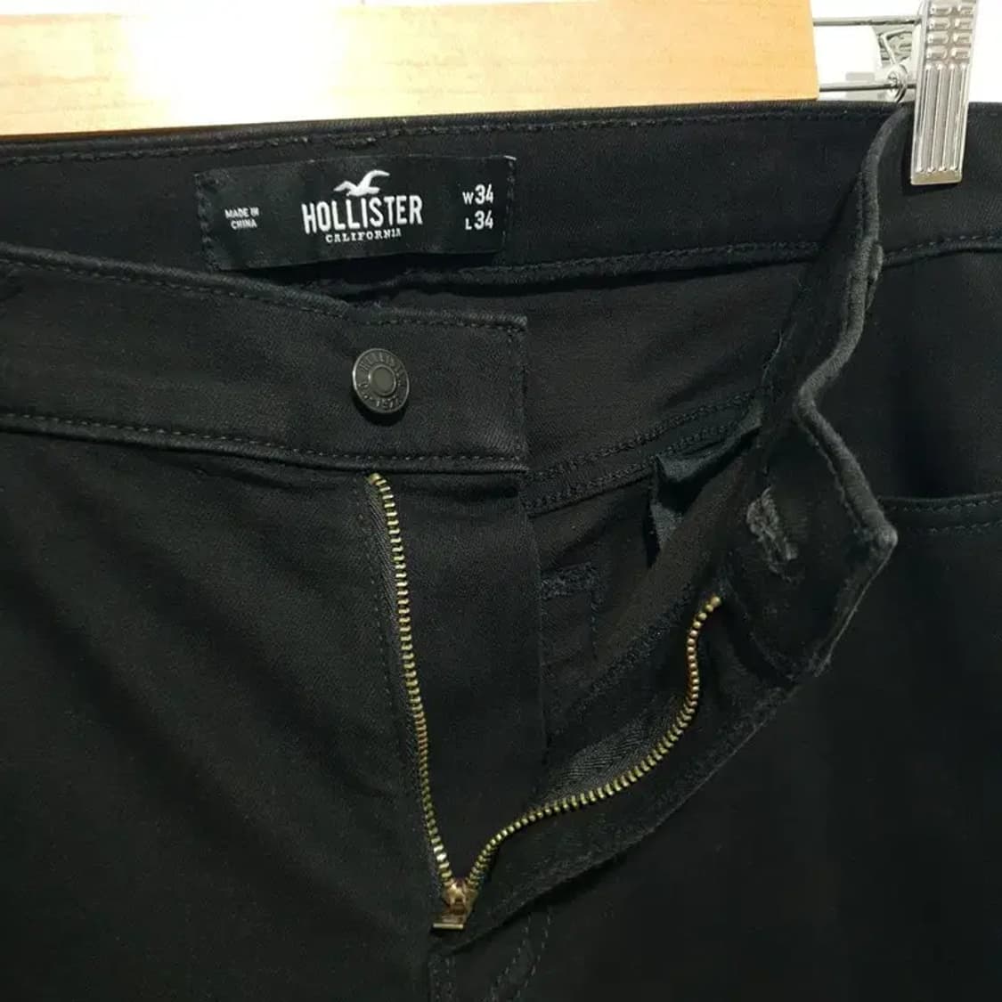 홀리스터 남성 스키니핏 블랙 진 34_M1111 상품이미지8