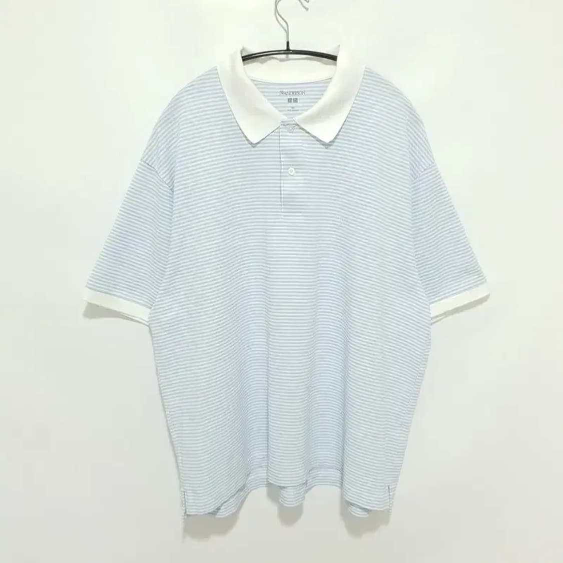 유니클로 JW앤더슨 스트라이프 반팔 카라티 3XL_S1077 상품이미지1