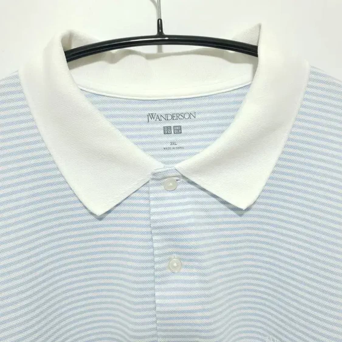 유니클로 JW앤더슨 스트라이프 반팔 카라티 3XL_S1077 상품이미지2