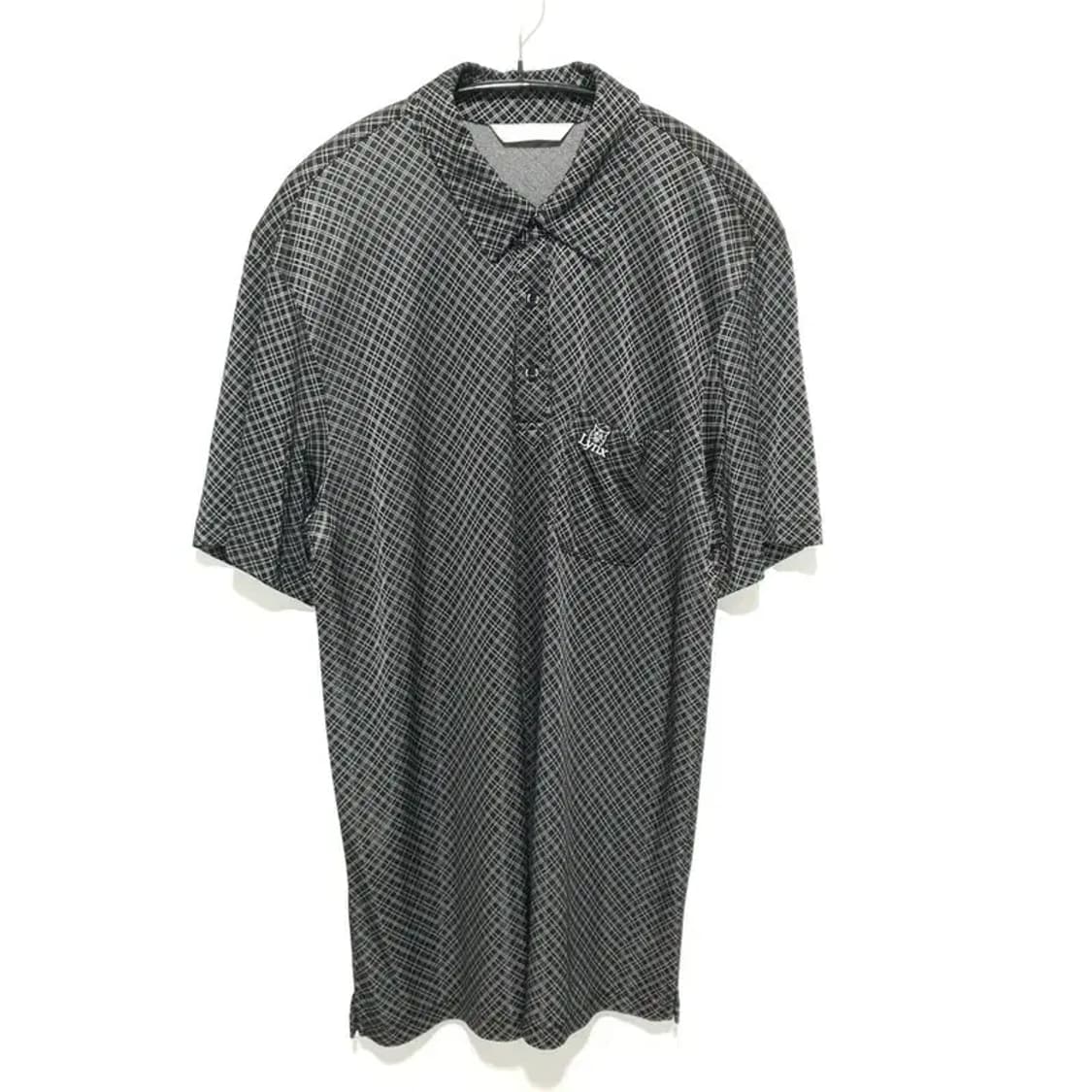 링스 골프 남성 기능성 체크 반팔 카라티 L_S1078 상품이미지1