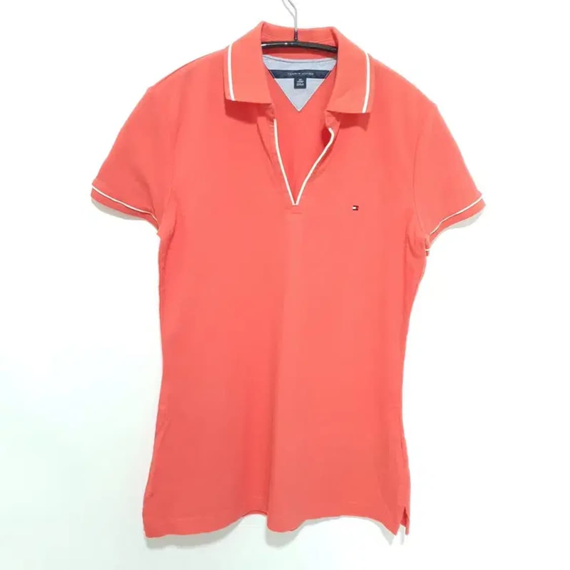 타미힐피거 여성 브이넥 오픈카라 반팔 XS_S1089 상품이미지1