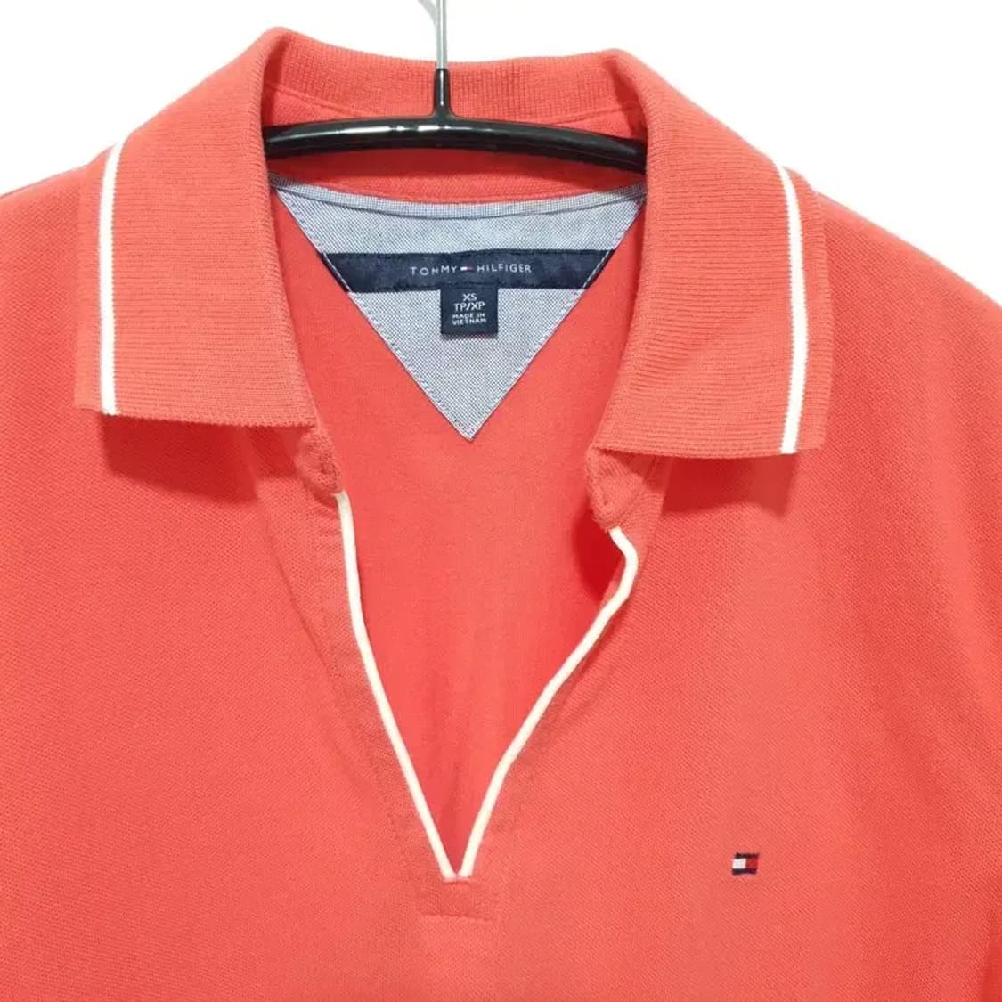 타미힐피거 여성 브이넥 오픈카라 반팔 XS_S1089 상품이미지2