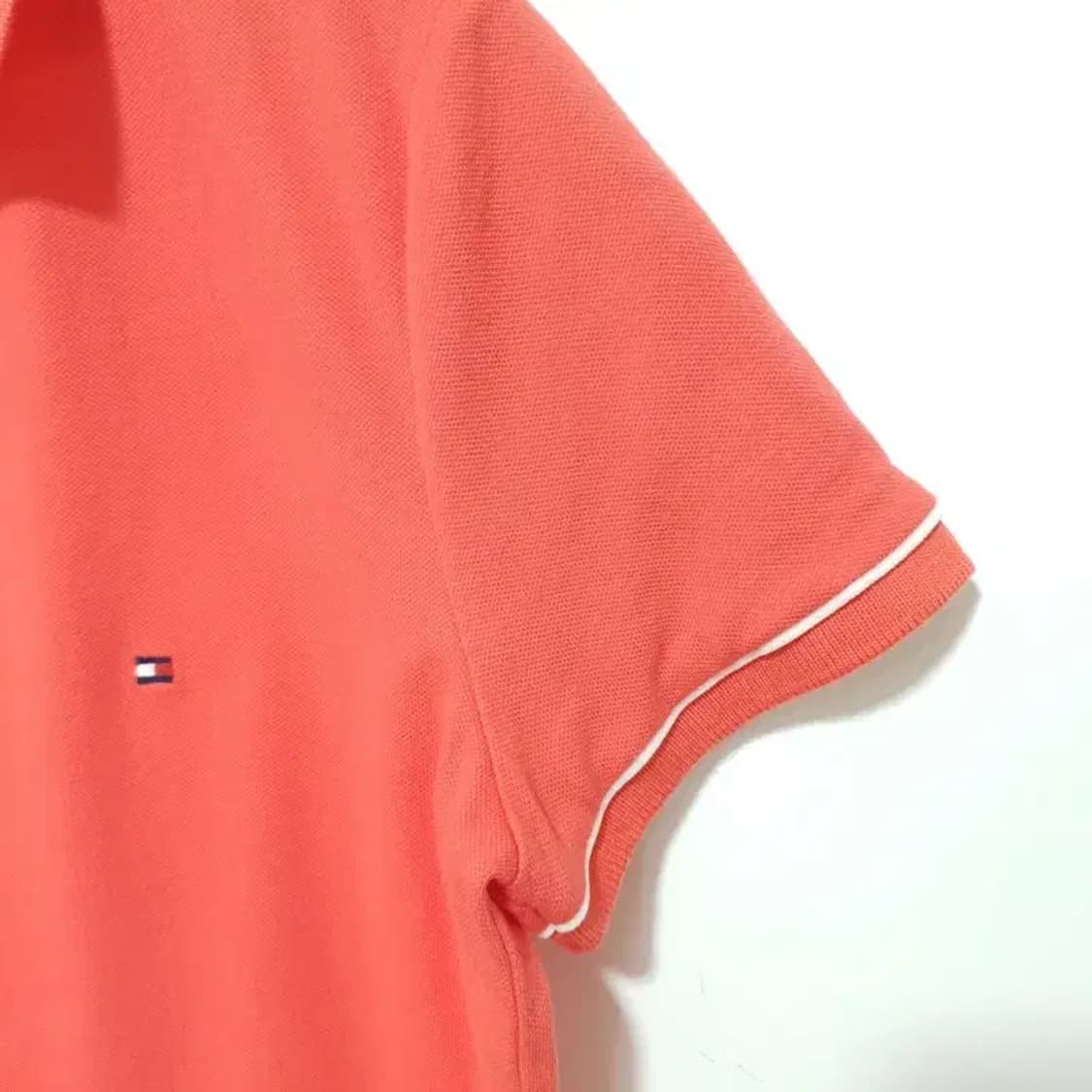 타미힐피거 여성 브이넥 오픈카라 반팔 XS_S1089 상품이미지3