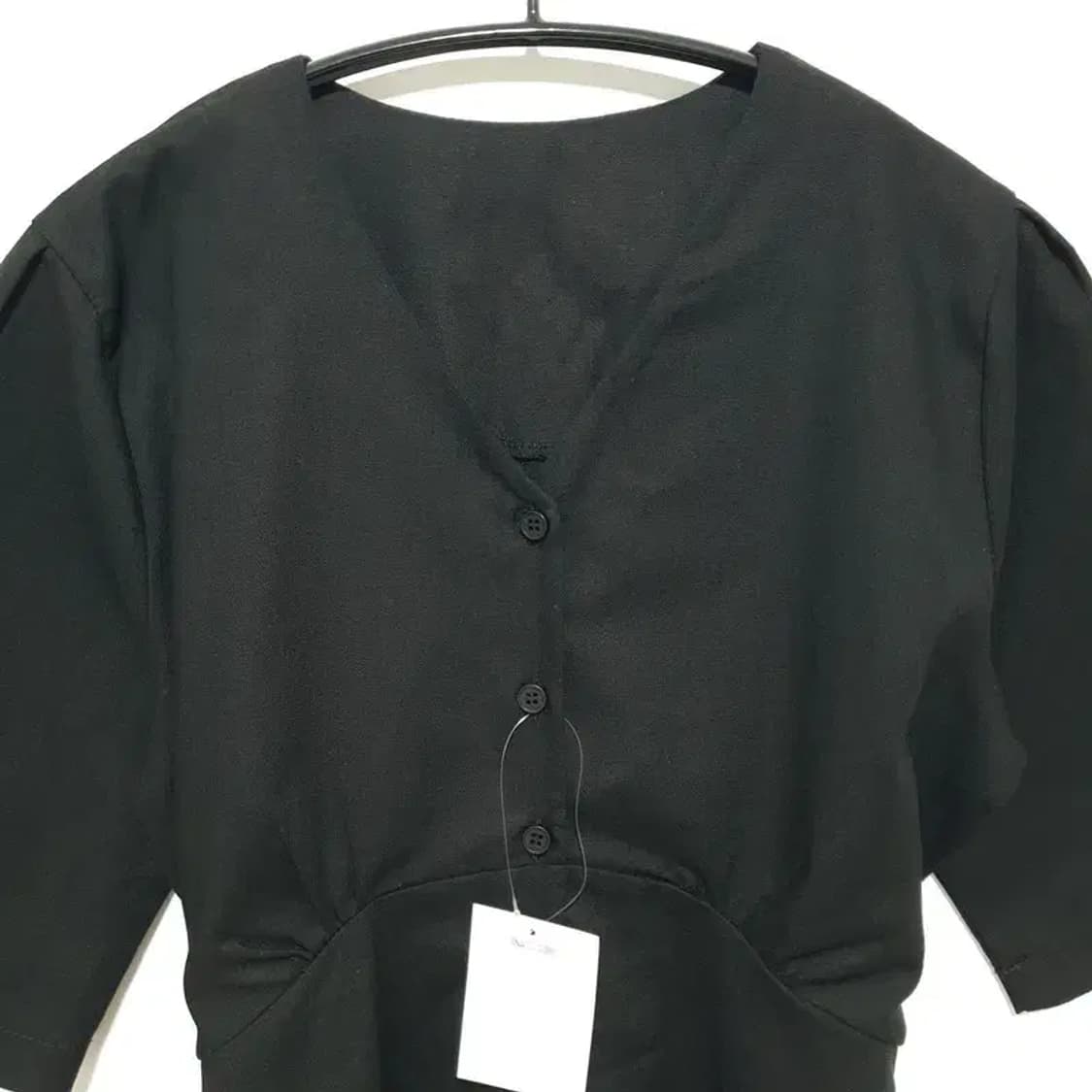 브이넥 버튼 원피스 F_S1097 상품이미지2