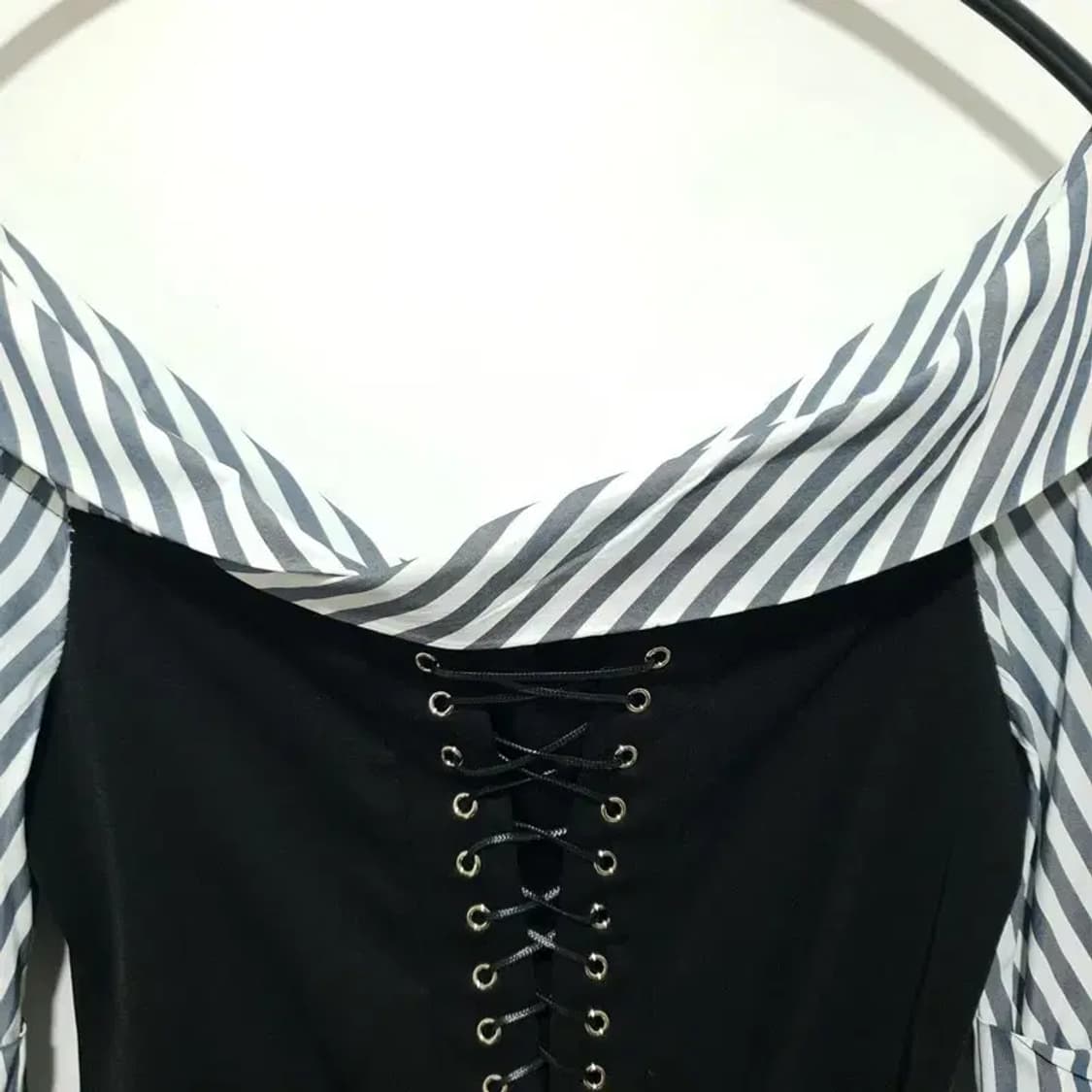 오프숄더 코르셋 블라우스 F_M1125 상품이미지2