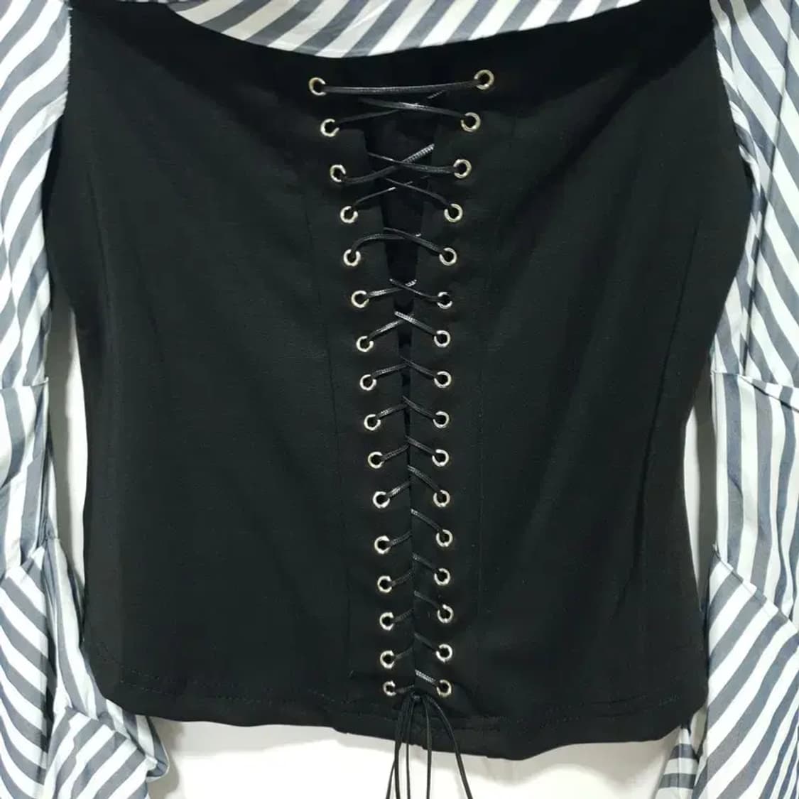 오프숄더 코르셋 블라우스 F_M1125 상품이미지3