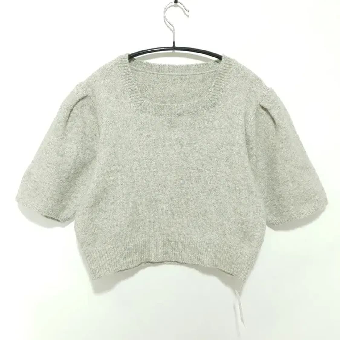 크롭 반팔 니트 F_S1126 상품이미지1