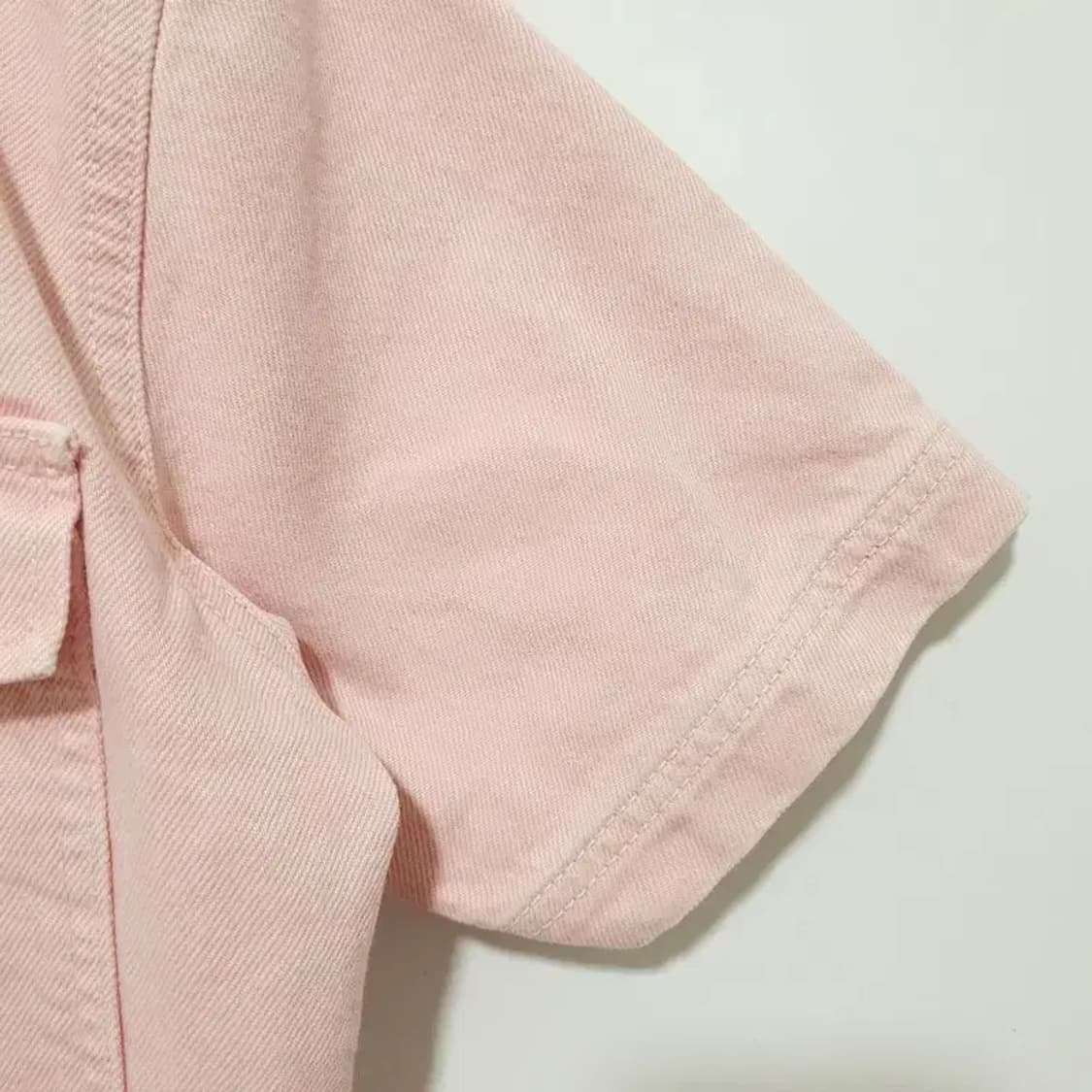 자라 데님 크롭 반팔 셔츠 XS_S1127 상품이미지4