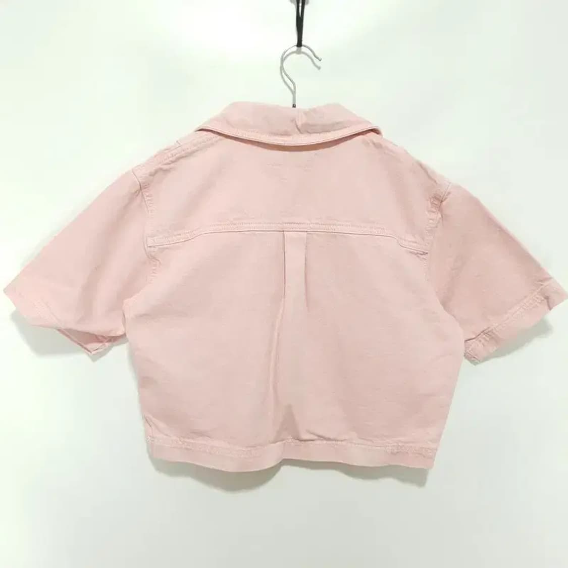 자라 데님 크롭 반팔 셔츠 XS_S1127 상품이미지5