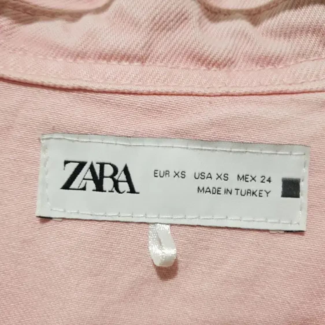 자라 데님 크롭 반팔 셔츠 XS_S1127 상품이미지6