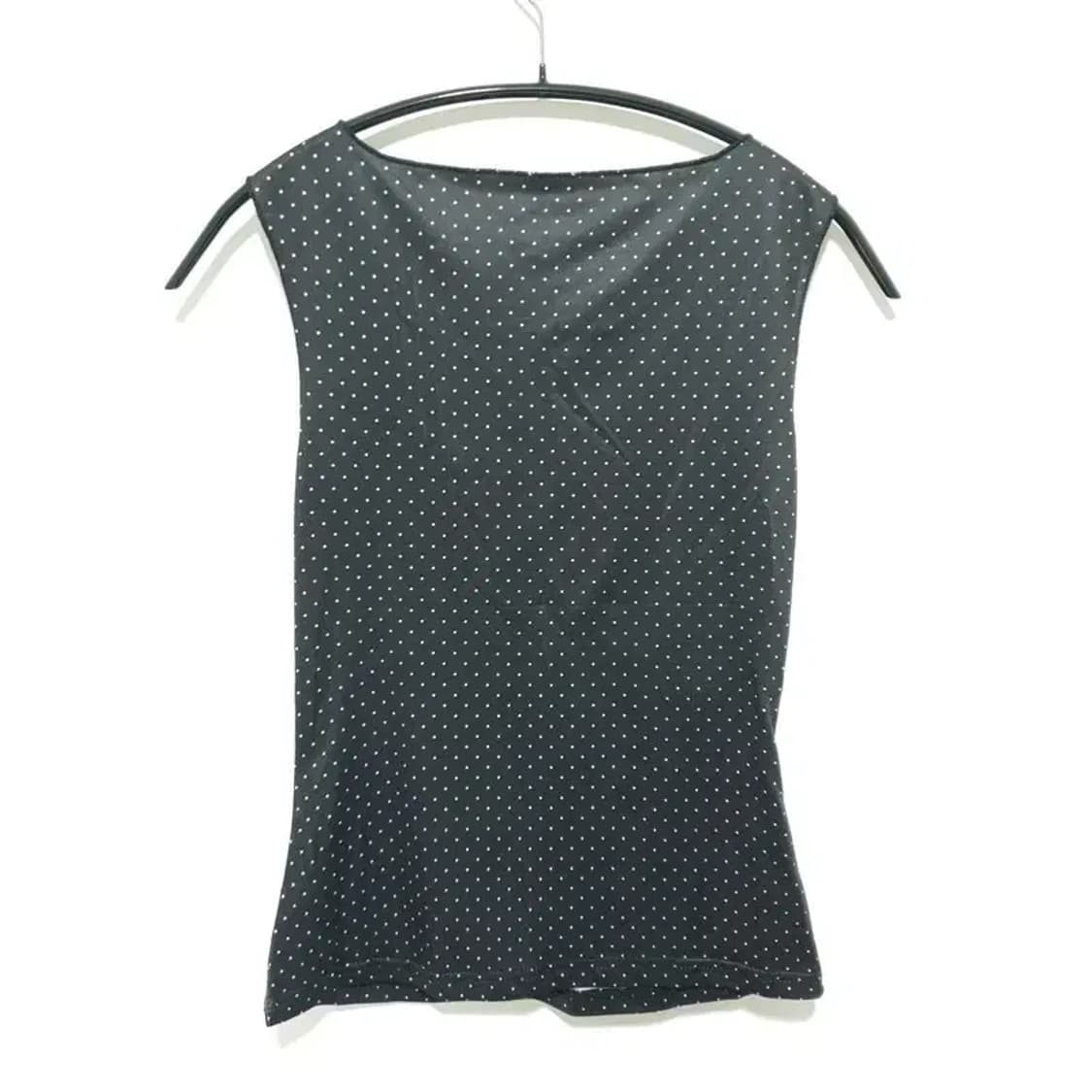 새틴 도트 민소매 블라우스 M_S1124 상품이미지3