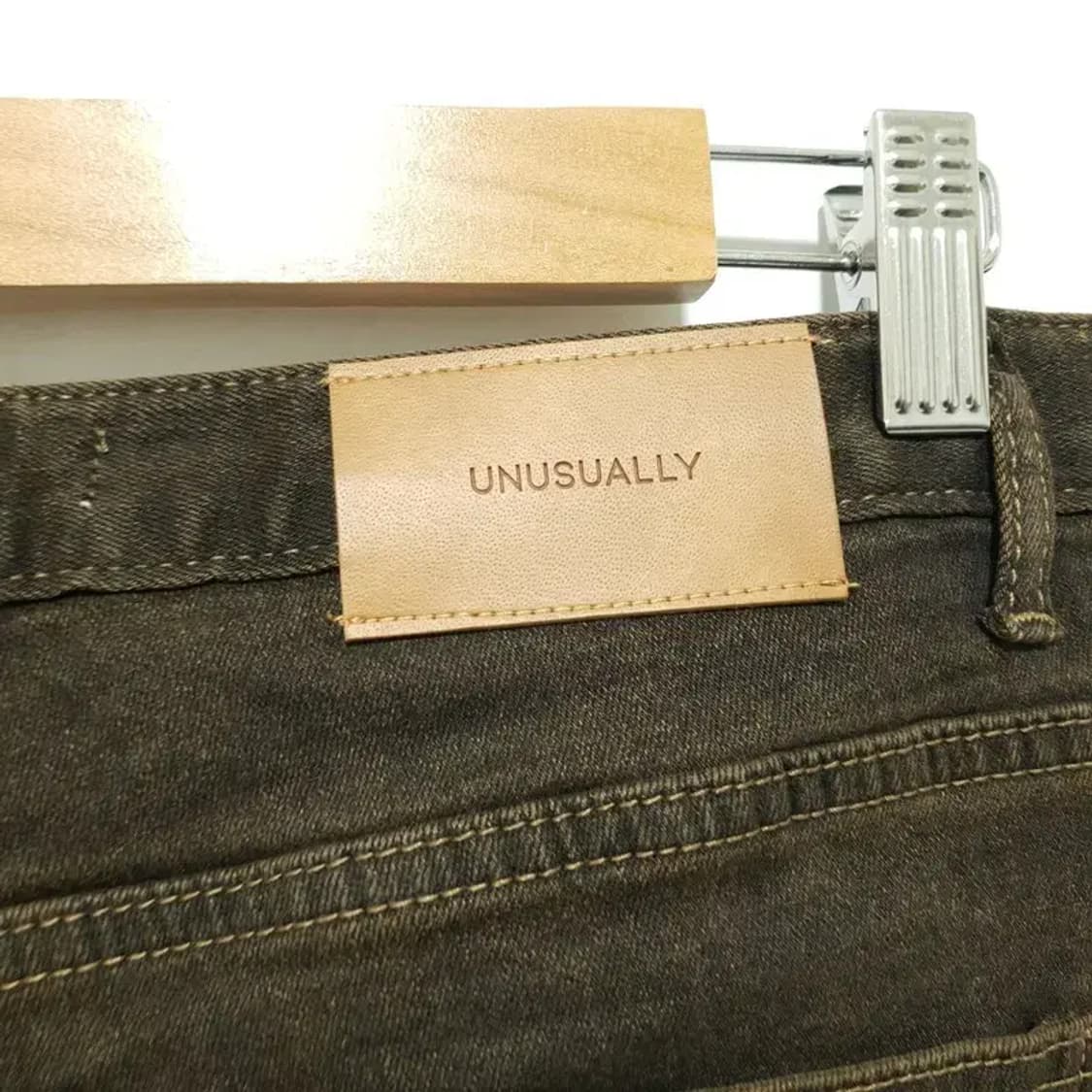 UNUSUALLY 언유즈얼리 워싱 부츠컷 데님 팬츠 XL_M1158 상품이미지5