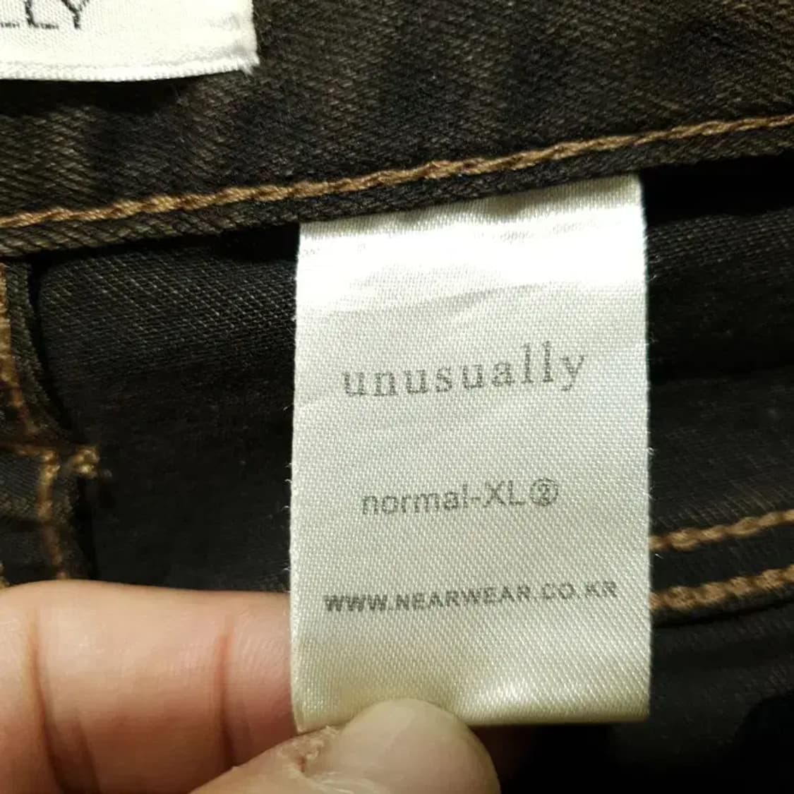 UNUSUALLY 언유즈얼리 워싱 부츠컷 데님 팬츠 XL_M1158 상품이미지7