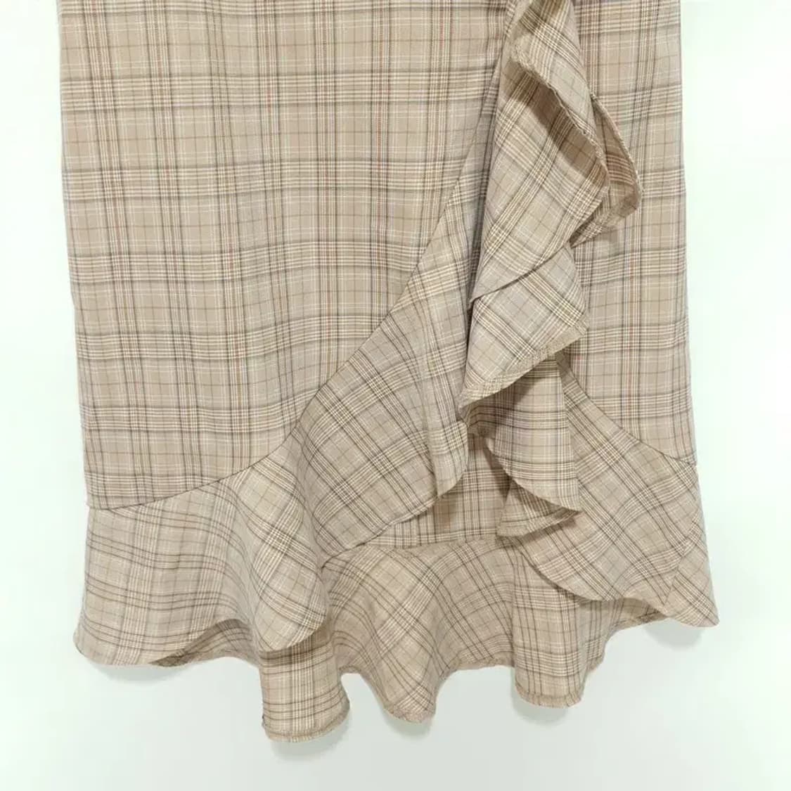 리리앤코 체크 언발 프릴 스커트 2_S1145 상품이미지3