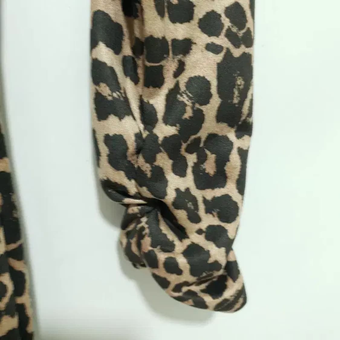 자라 레오파드 호피 스웨이드 브이넥 셔링 원피스 M_M1164 상품이미지5