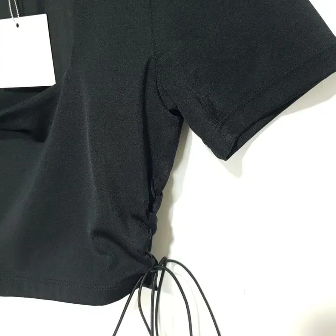 아이당 클럽 리본 스퀘어넥 크롭탑 F_S1153 상품이미지3