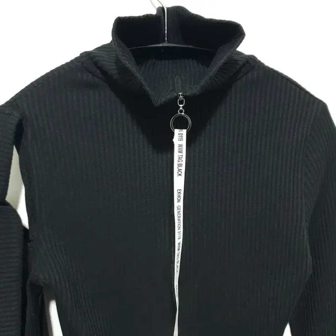 에콘 리본디테일 골지 터틀넥 니트 F_M1183 상품이미지2