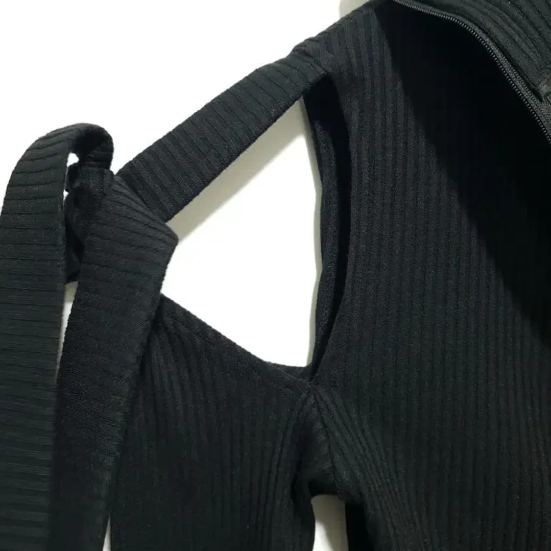 에콘 리본디테일 골지 터틀넥 니트 F_M1183 상품이미지4