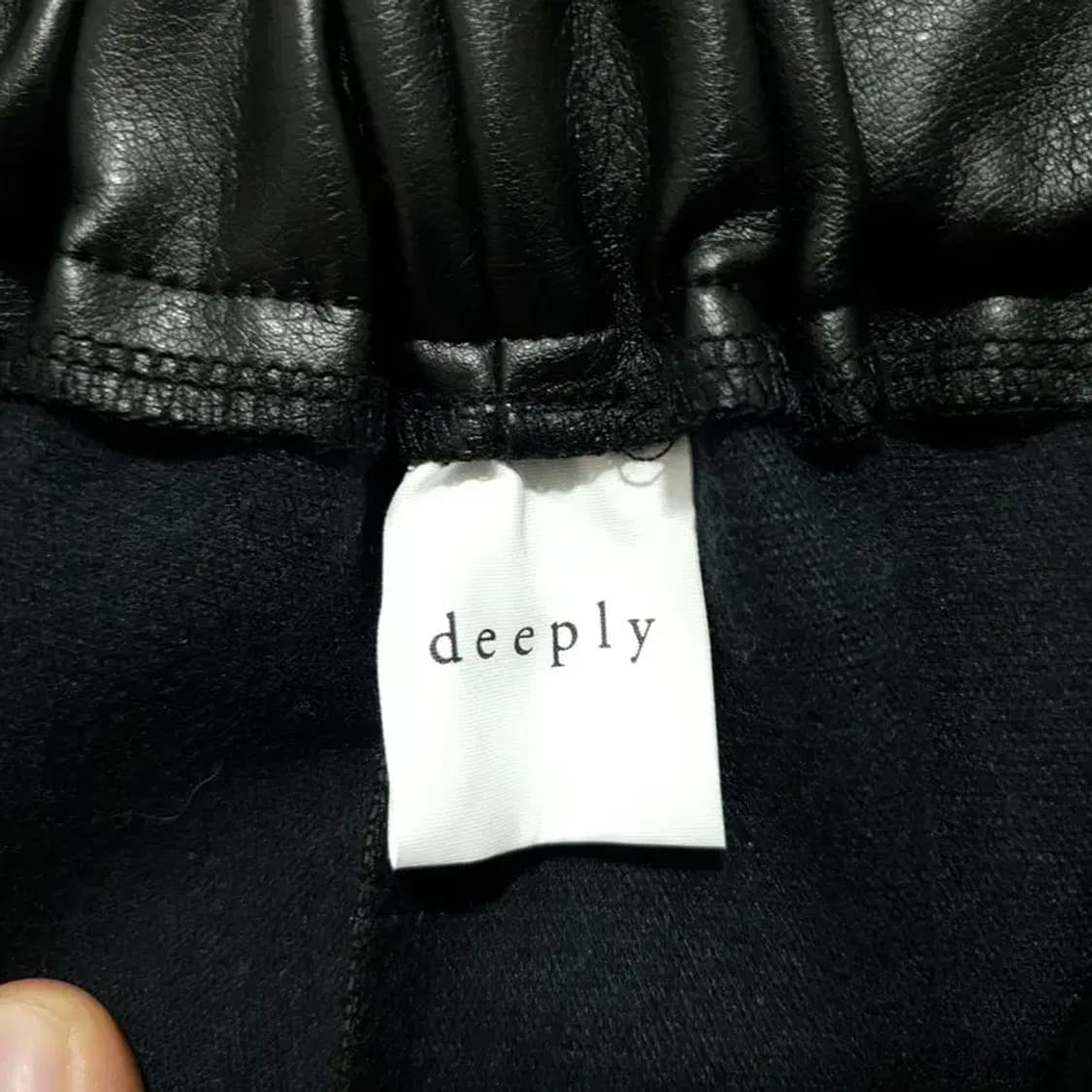 뒷밴딩 기모 레더 숏 팬츠 F_M1188 상품이미지4