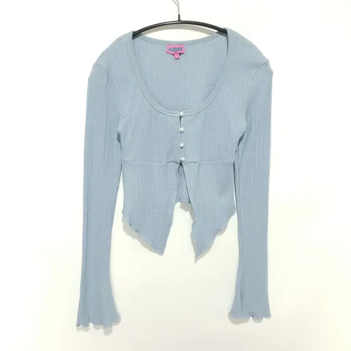 edikted 에딕티드 크롭 진주 가디건 S_M1236 상품이미지1