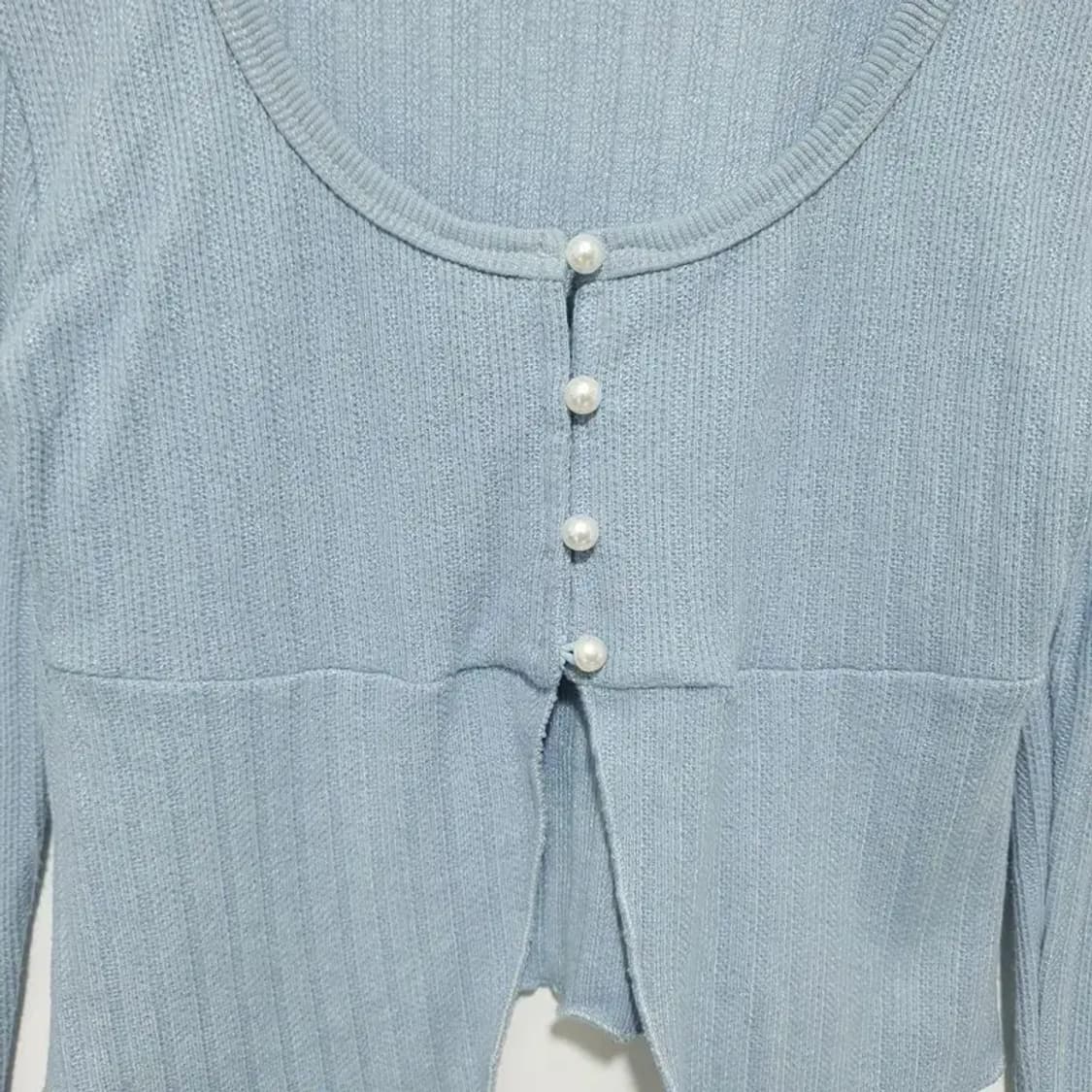 edikted 에딕티드 크롭 진주 가디건 S_M1236 상품이미지3