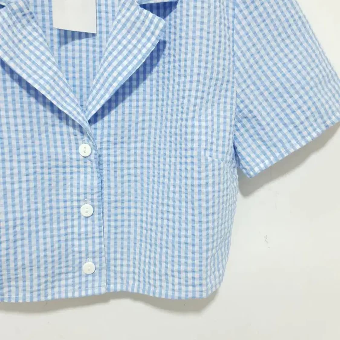 H&M 크롭 반팔 셔츠 XS_S1207 상품이미지3