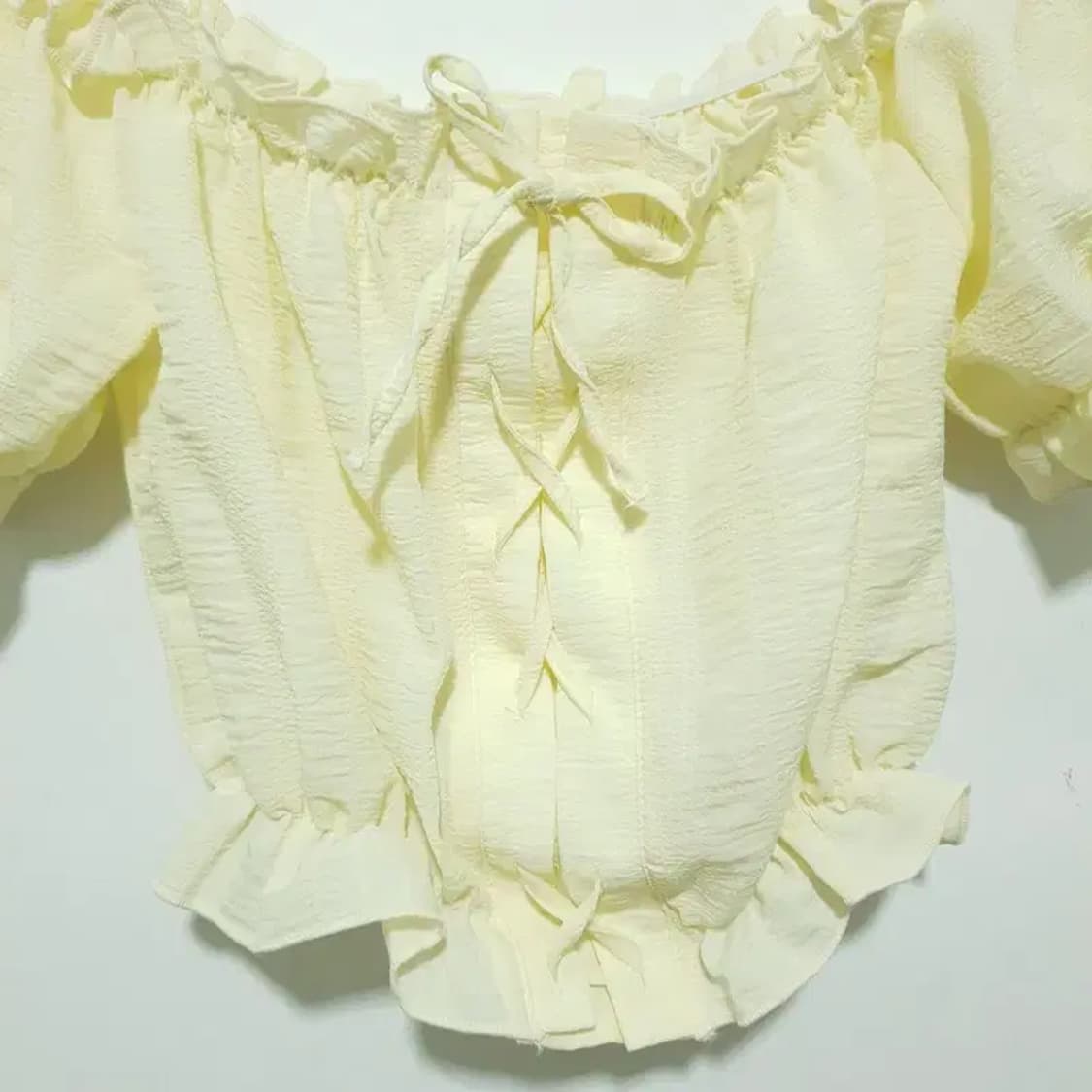 오프숄더 크롭 블라우스 F_S1208 상품이미지2