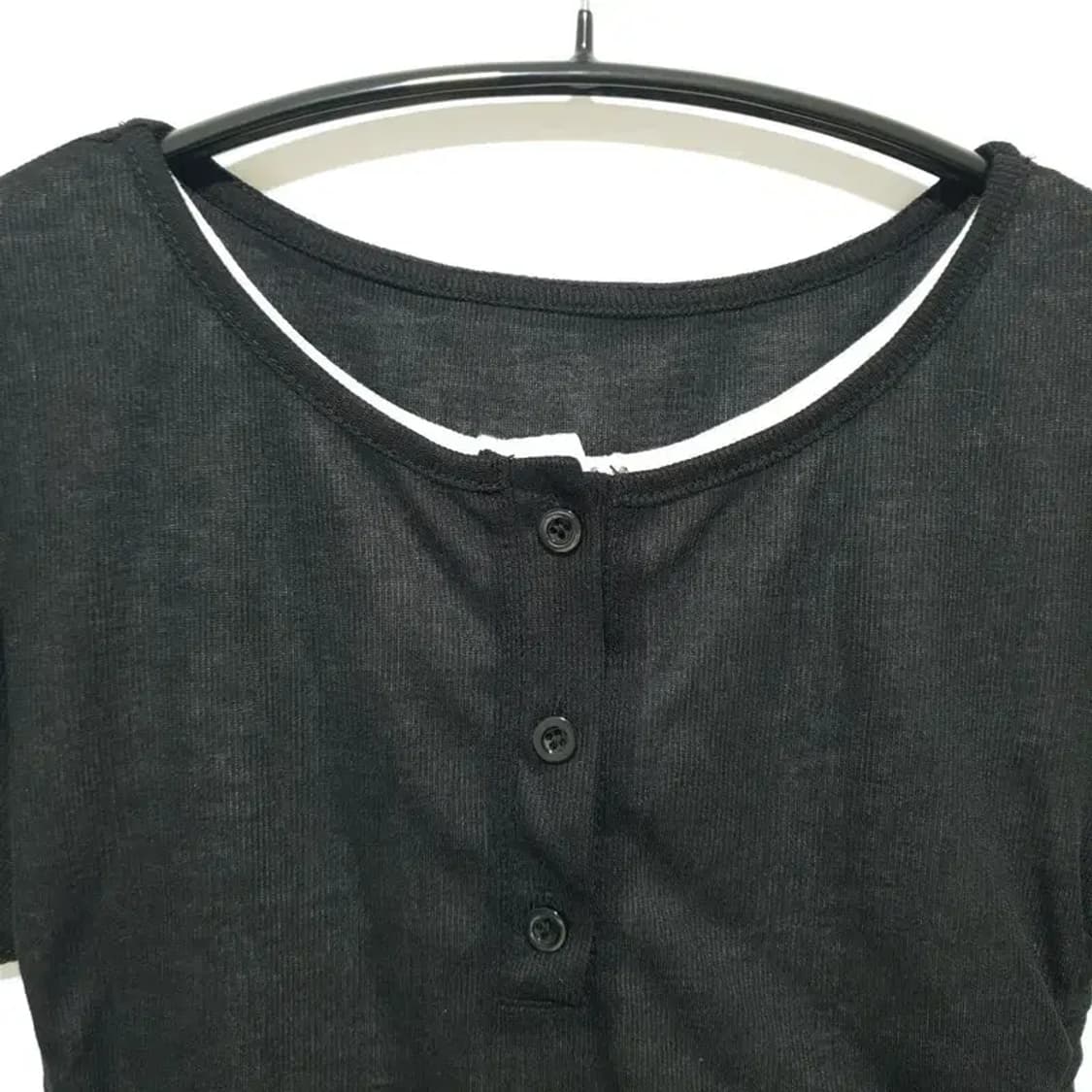 레이어드 셔링 크롭 반팔 M_S1214 상품이미지2