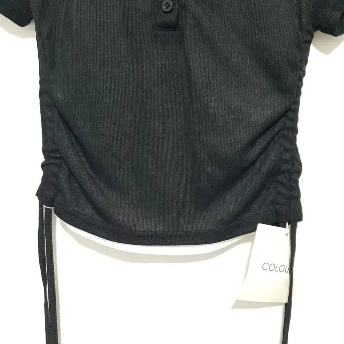 레이어드 셔링 크롭 반팔 M_S1214 상품이미지3