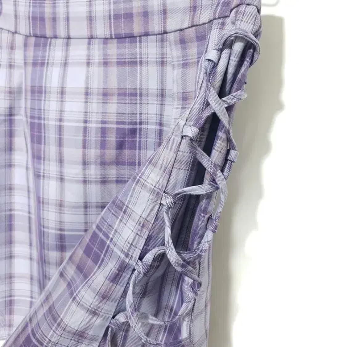 Menlo 체크 코르셋 스커트 L_S1220 상품이미지2