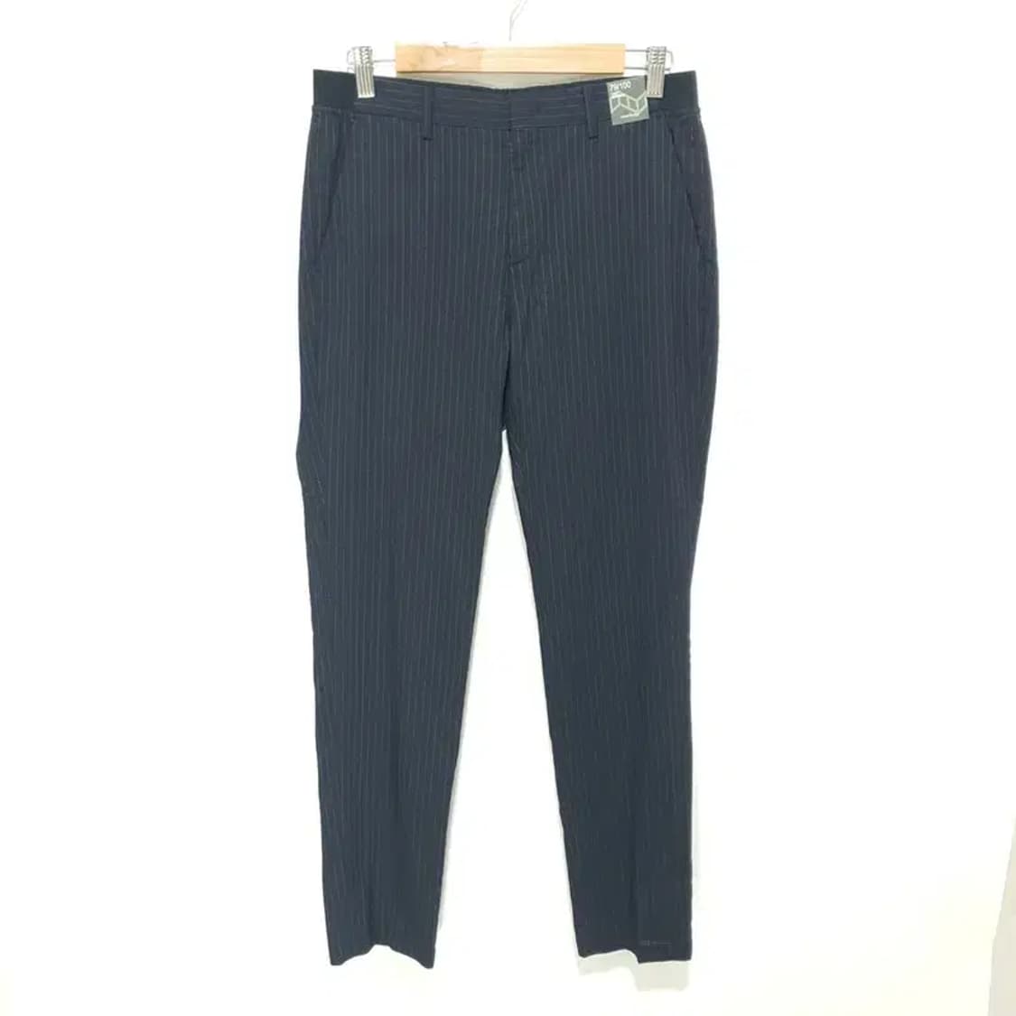 마인드브릿지 크롭 테이퍼드 스트라이프 슬랙스 31_S1227 상품이미지1