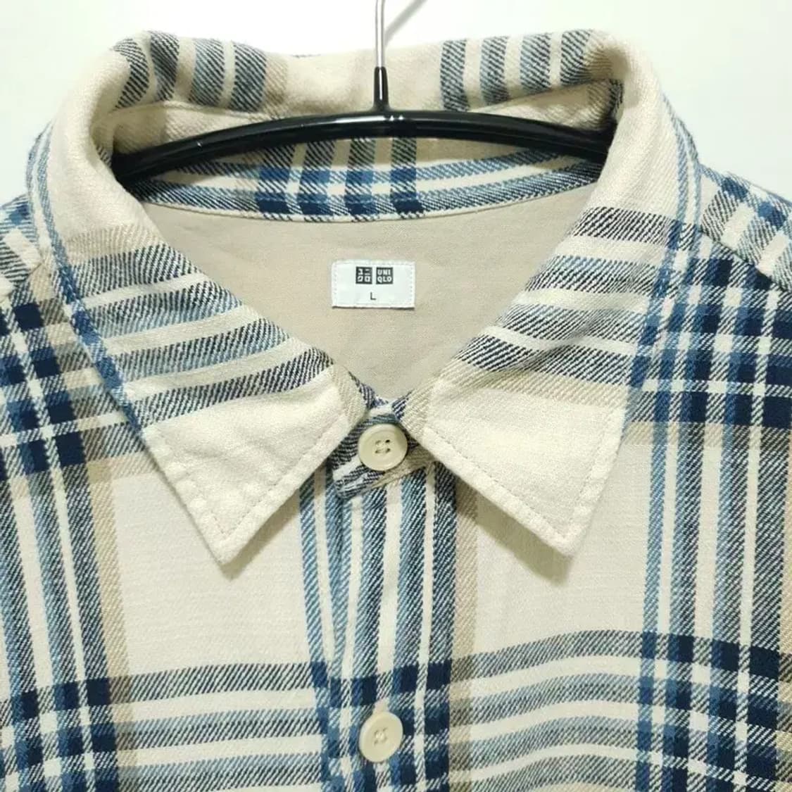 유니클로 체크 셔츠 L_M1227 상품이미지2