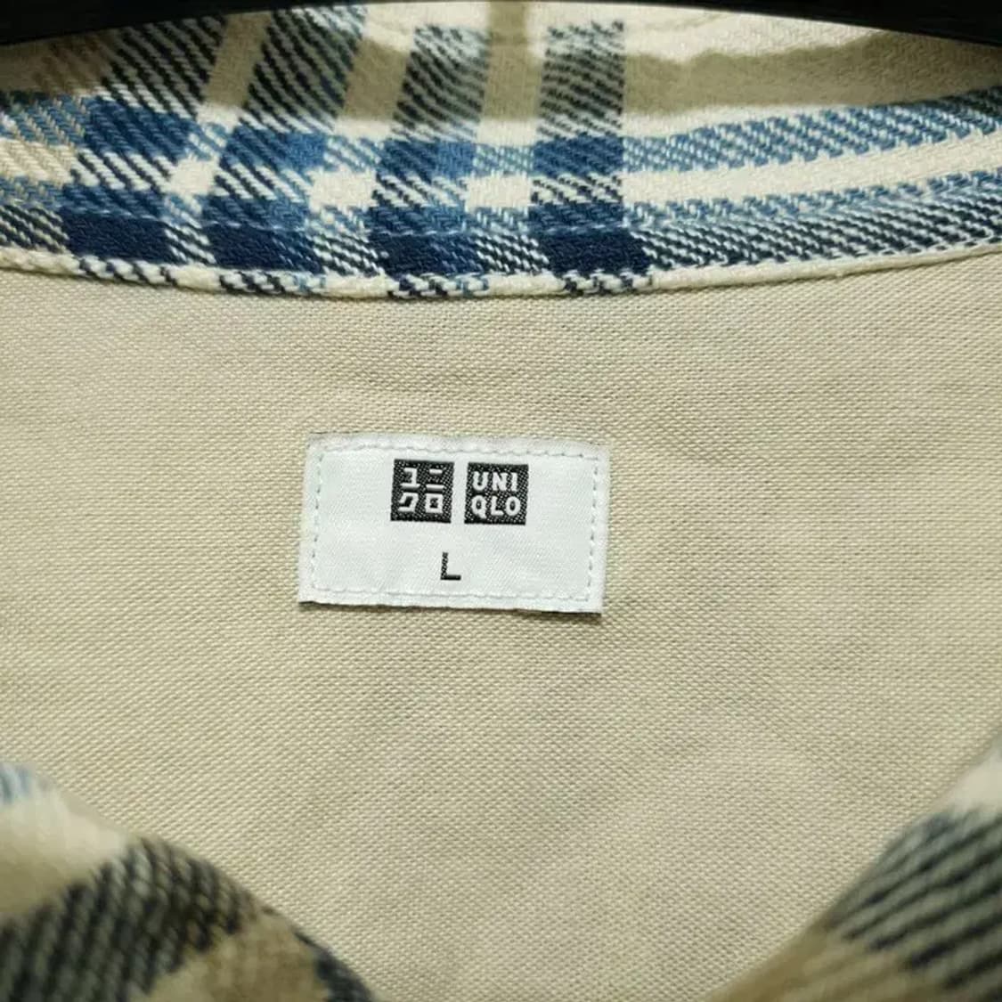 유니클로 체크 셔츠 L_M1227 상품이미지6