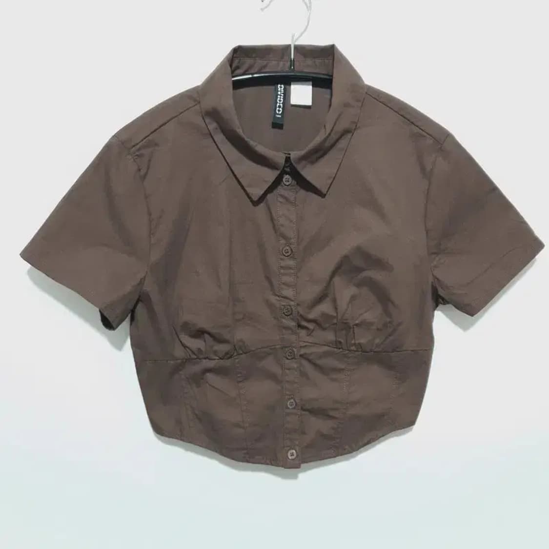 H&M 크롭 반팔 셔츠 EUR 36_S1210 상품이미지1