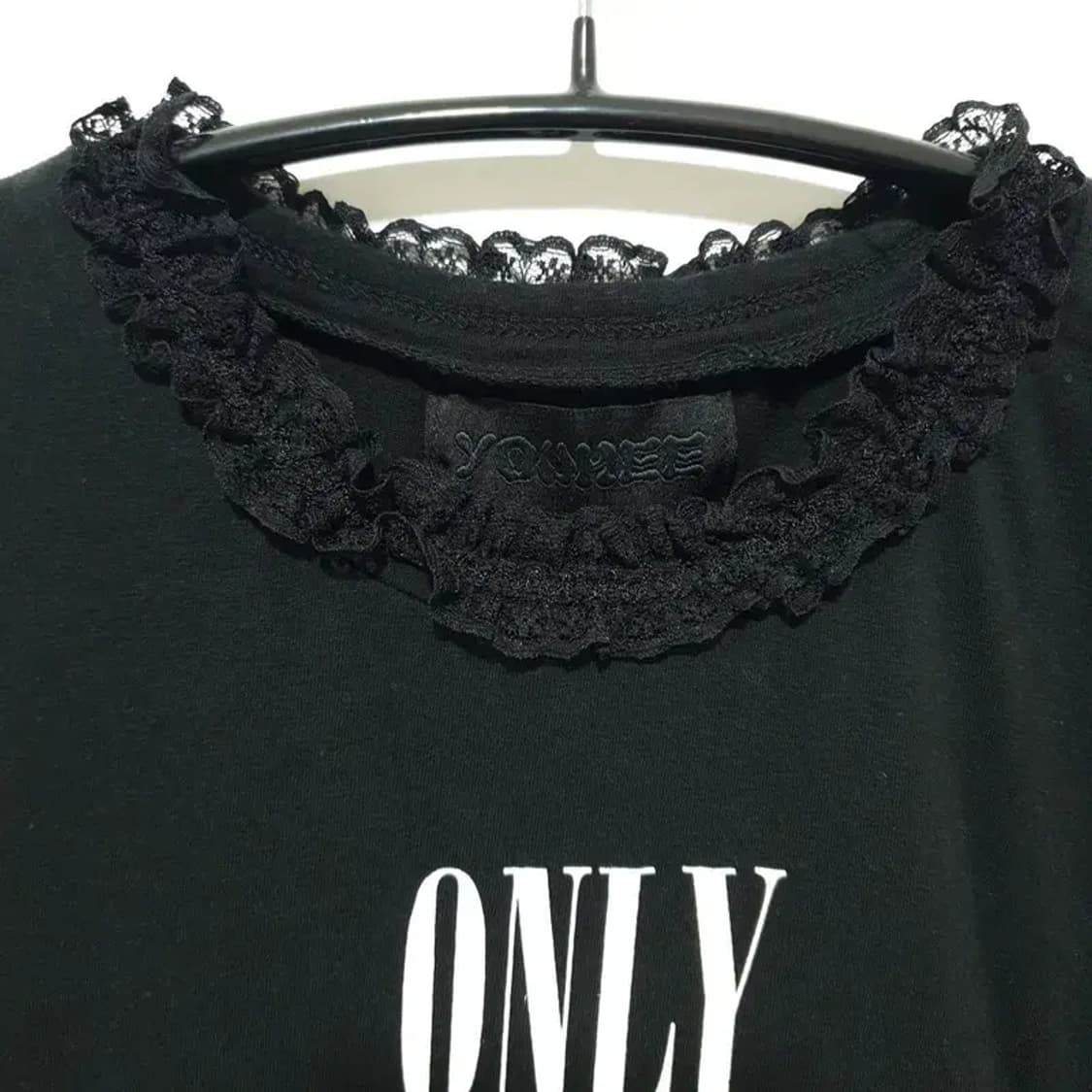 YOUHEE 유희 레이스 크롭 반팔 F_S1215 상품이미지2