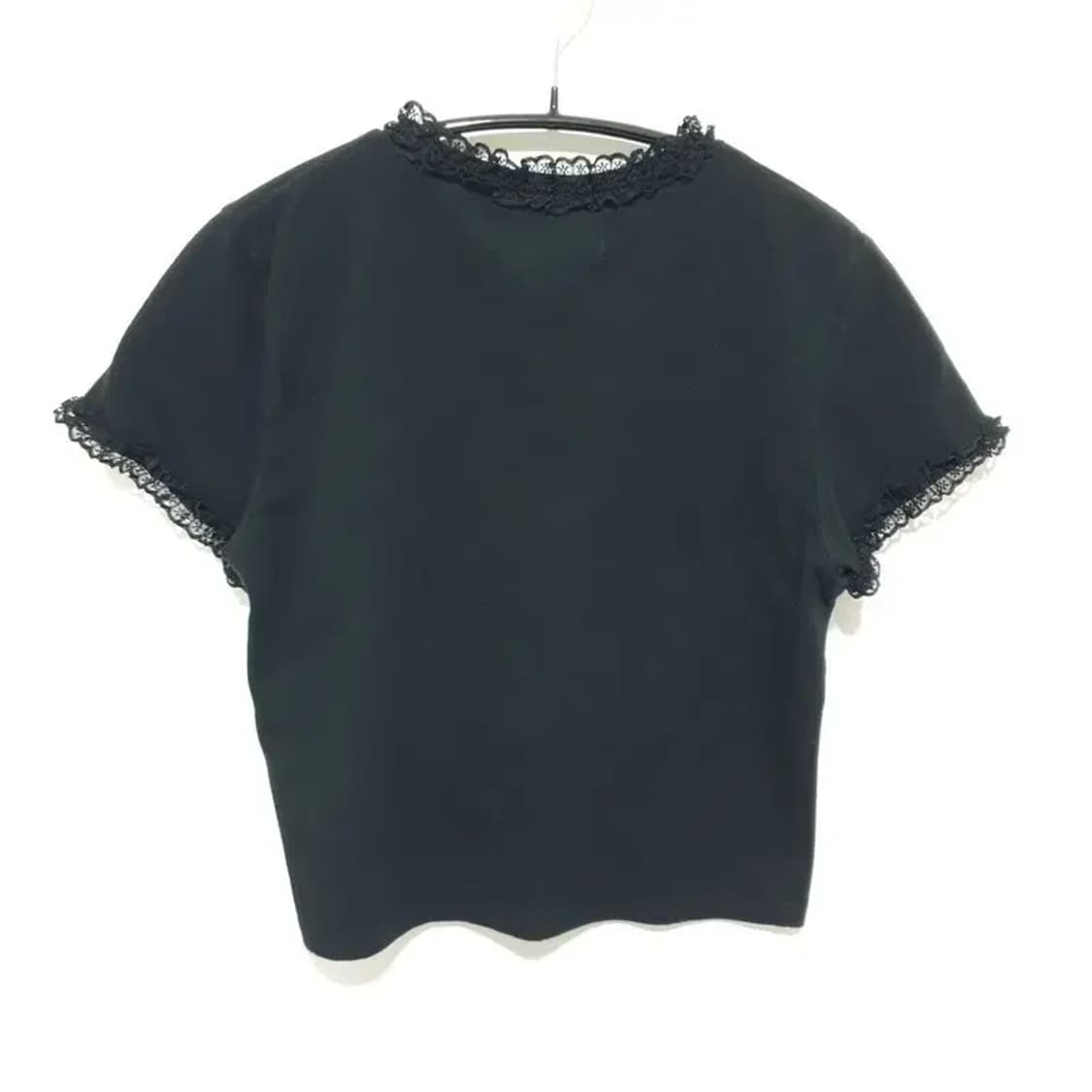 YOUHEE 유희 레이스 크롭 반팔 F_S1215 상품이미지5