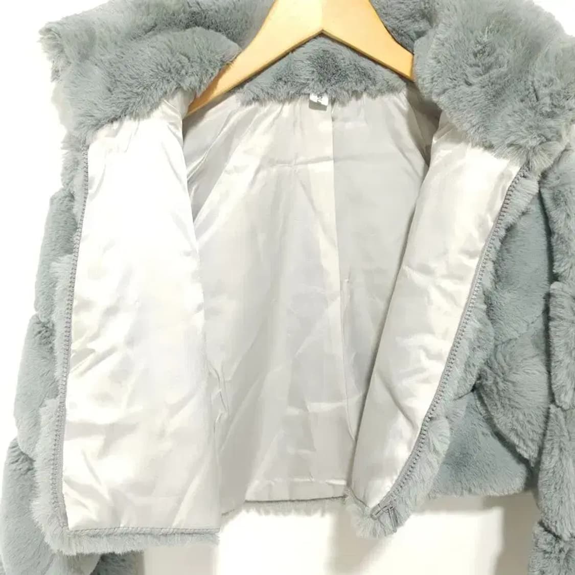 여성 크롭 퍼 자켓 F_W0302 상품이미지5