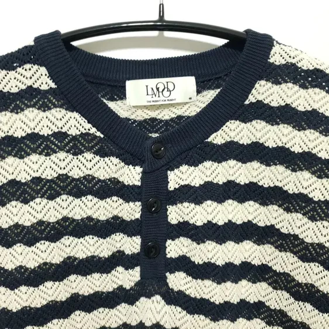 엘무드 실켓코튼 헨리넥 하프 니트 48_S1231 상품이미지2