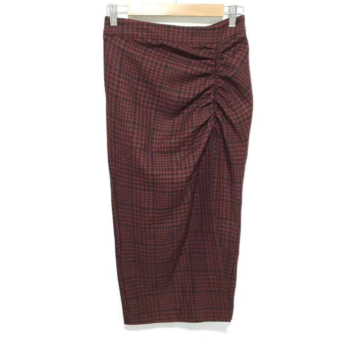 자라 셔링 체크 트임 스커트 S_M1269 상품이미지1